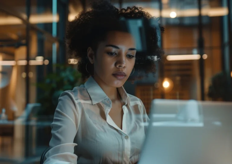 Femme recruteuse qui cherche des talents en automatisant son sourcing et sa préqualification