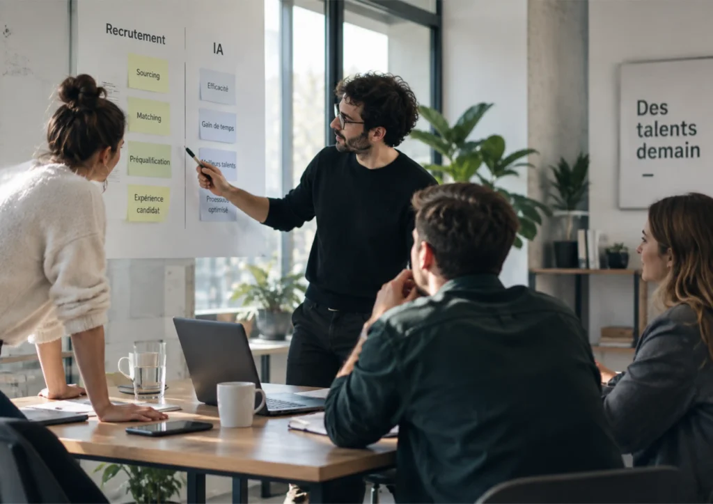 Equipe RH cherchant à sonder des outils IA pour améliorer les performances